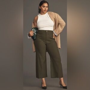 Anthropologie Maeve Colette Magic Fabric Wide Leg Pants Sz 30 Regular Length